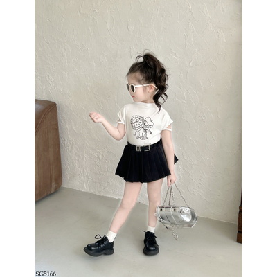SG5166 SET ÁO KHOÉT VAI PHỐI CV XẾP LY BÉ