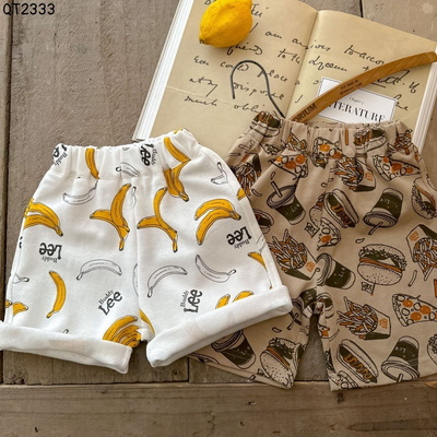 QT2333 QUẦN SHORT HÌNH CHUỐI CHO BÉ HÃNG MMGGBABY