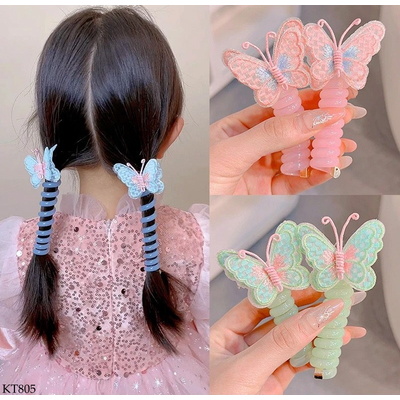 KT805 SET 6 DÂY BUỘC TÓC LÒ XO HÌNH BƯỚM