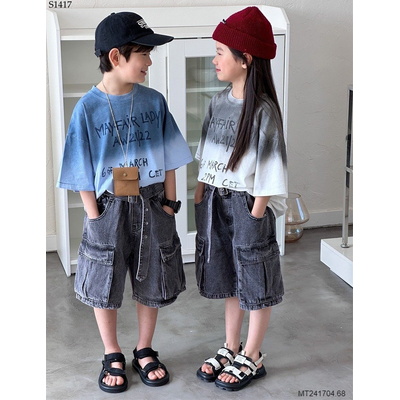 S1417 - ÁO THUN LOANG MAYFAIR LADY MIX SHORT JEAN TÚI HỘP