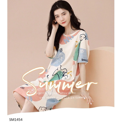 SM1454 VÁY XUÔNG COTTON MẶC NHÀ