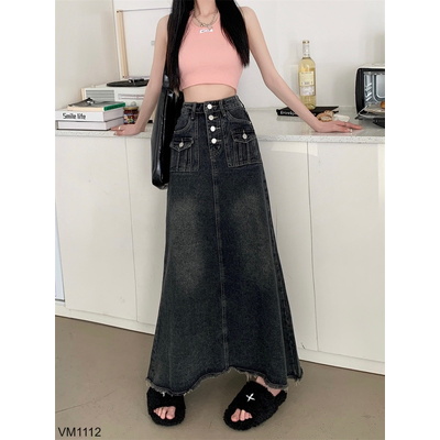 VM1112 CHÂN VÁY JEAN DÁNG DÀI CHO NỮ