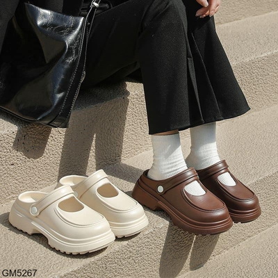 GM5267 DÉP CROCS TRƠN NỮ