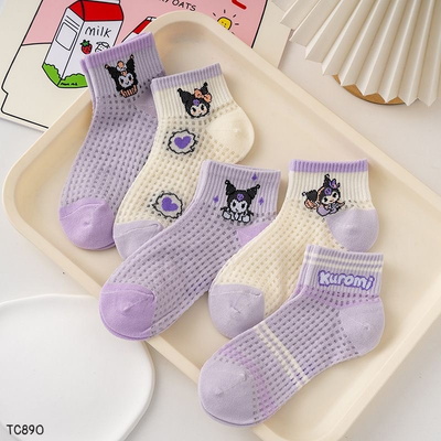 TC890 SET 5 ĐÔI TẤT KUROMI CHO BÉ