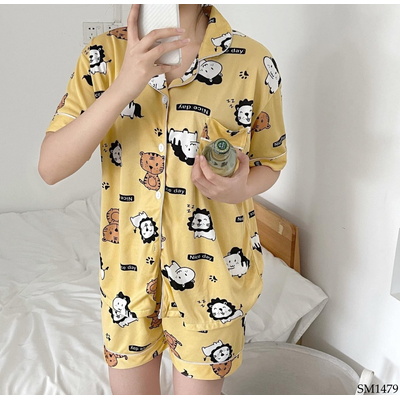 SM1479 BỘ PIJAMA CỌC TAY NỮ