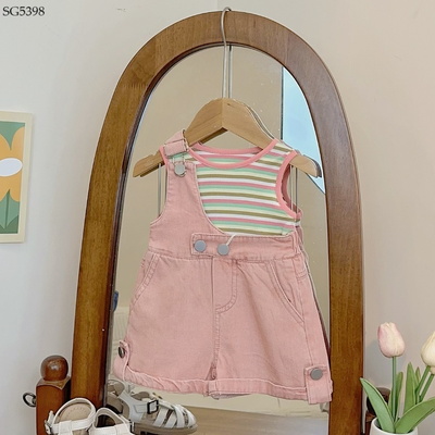 SG5398 SET ÁO KẺ SÁT NÁCH PHỐI QUẦN YẾM CHO BG