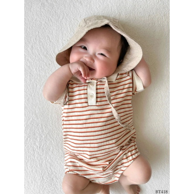 BT418 BODY CỔ POLO KẺ NGANG CHO BÉ