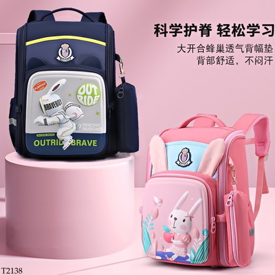 T2138 BALO THỎ 3D KÈM TÚI BÚT CHO BÉ