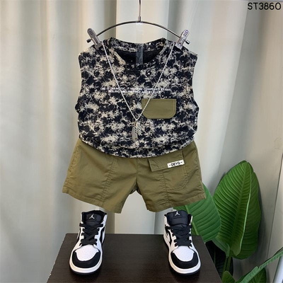 ST3860 SET ÁO BA LỖ MIX QUẦN SHORT BÉ TRAI
