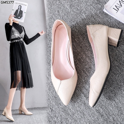 GM5377 GIÀY DA MŨI NHỌN NỮ