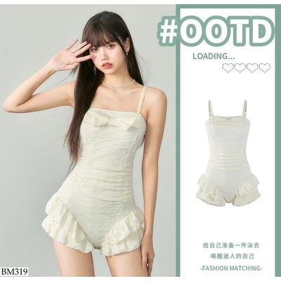 BM319 ĐỒ BƠI 2 DÂY PHỐI BÈO CHO NỮ