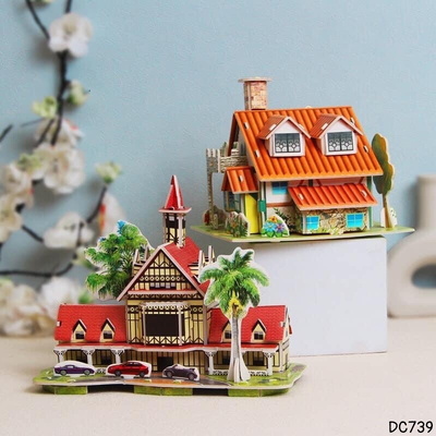 DC739 SET 5 MÔ HÌNH LẮP GHÉP NHÀ 3D