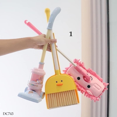 DC743 SET 3 MÓN ĐỒ CHƠI CHỔI HÓT RÁC LAU NHÀ