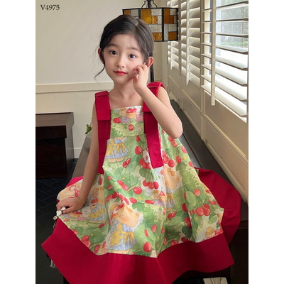 V4975 VÁY 2 DÂY BẢN TO CHO BÉ
