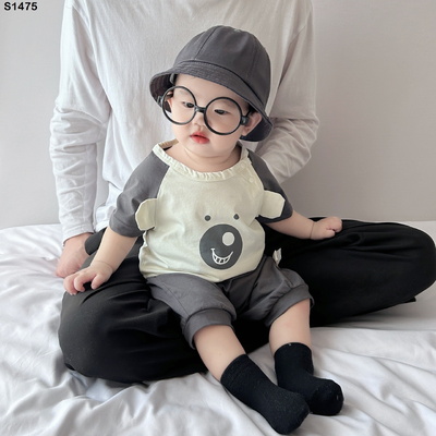 S1475 Set bộ hè gấu kute cho bé