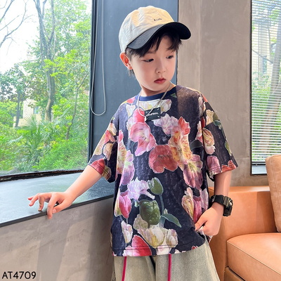 AT4709 ÁO PHÔNG CỘC TAY HỌA TIẾT BÉ TRAI