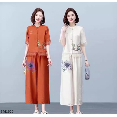 SM1620 BỘ ĐỒ VẢI LANH TRUNG NIÊN CHO MẸ