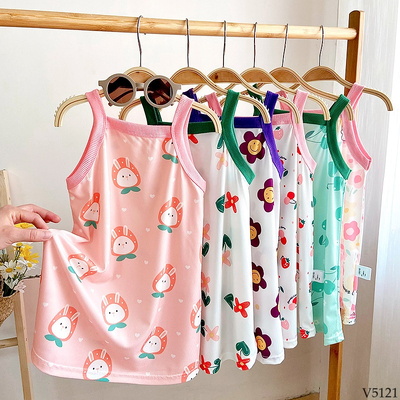 V5121 VÁY HAI DÂY MẶC NHÀ BÉ GÁI
