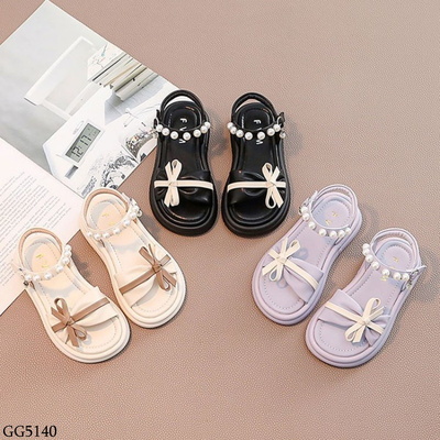 GG5140 SANDAL NƠ QUAI ĐÍNH NGỌC BÉ GÁI