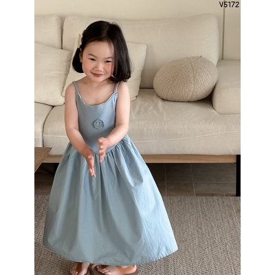 V5172 VÁY 2 DÂY CHO BÉ GÁI