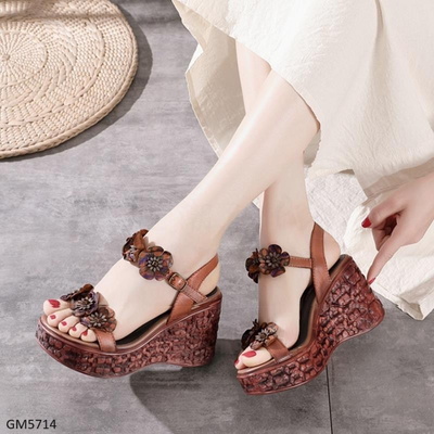 GM5714  SANDAL ĐẾ XUỒNG QUAI HOA