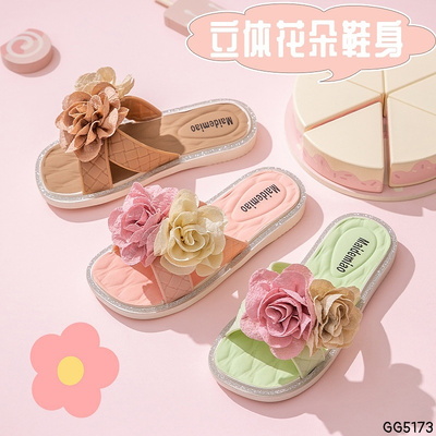 GG5173 DÉP LÊ ĐÍNH HOA CHO BÉ GÁI