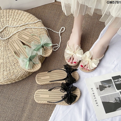 GM5781 Dép xỏ ngón gắn nơ đi biển xinh