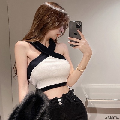 AM6034 ÁO YẾM DÂY ĐAN CHÉO CHO NỮ