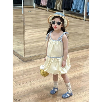V5320 VÁY 2 DÂY CHO BÉ GÁI