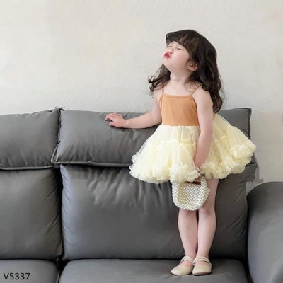 V5337 VÁY 2 DÂY TUTU CHO BÉ