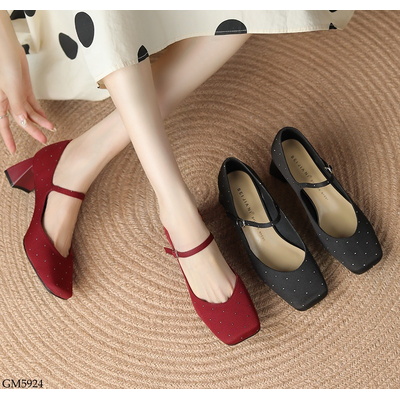 GM5924 GIÀY CAO GÓT CHẤM BI CHO NỮ