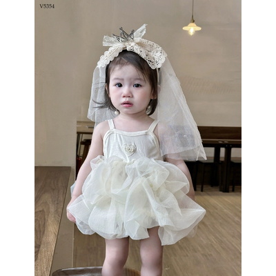 V5354 VÁY 2 DÂY CÔNG CHÚA HÃNG BABYCITY