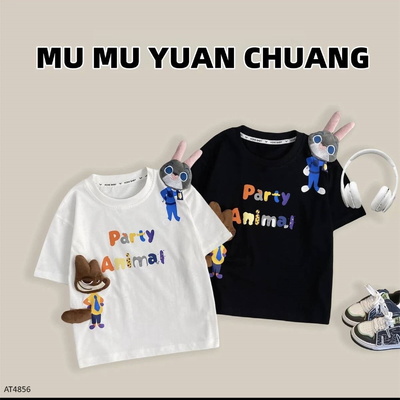 AT4856 ÁO PHÔNG HÀN 3D TAY NGẮN CHO BÉ TRAI BÉ GÁI