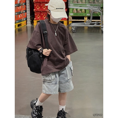 QT2522 QUẦN SHORT JEAN CHO BÉ TRAI