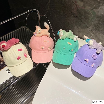 M3198 MŨ LƯỠI TRAI KẾT GẤU BÔNG