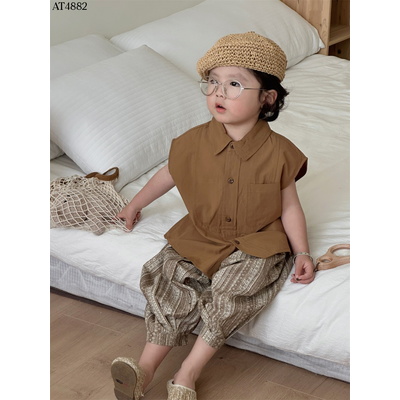 AT4882 ÁO SƠ MI CỘC TAY BÉ TRAI