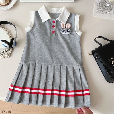 V5416 VÁY POLO XẾP LY CHO BÉ GÁI