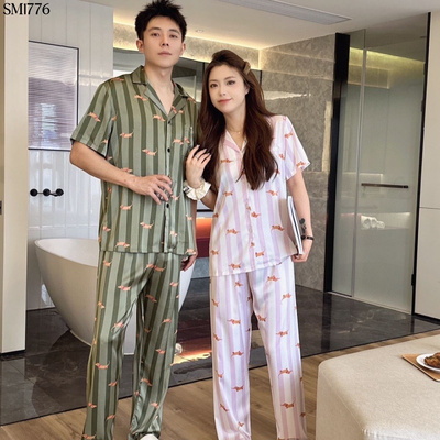 SM1776 BỘ PIJIMA LỤA NAM NỮ