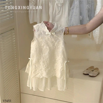 V5453 VÁY SÁT NÁCH PHONG CÁCH TRUNG HOA CHO BÉ