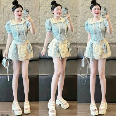 GM6187 DÉP SANDAL NỮ QUAI DÂY ĐẾ CAO