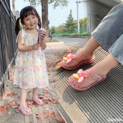 GG5504 Sandal nhựa trong suốt blingbilng