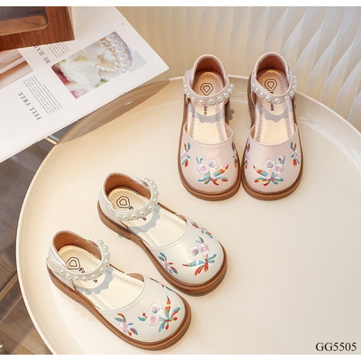 GG5505 GIÀY QUAI NGỌC THÊU HOA