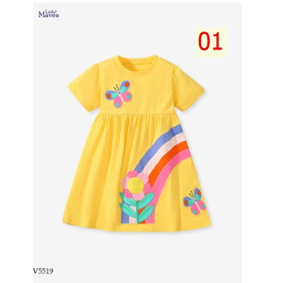 V5519 VÁY BÉ GÁI HÃNG LITTLE MAVEN