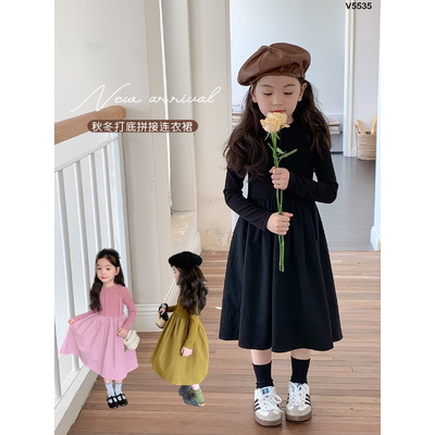 V5535 Váy thu đông dài tay AMBB