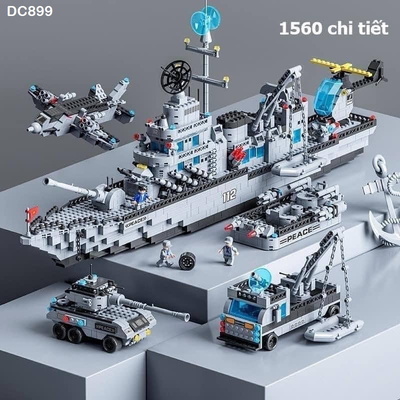 DC899 BỘ LEGO TÀU CHIẾN 1560 CHI TIẾT FULL BOX