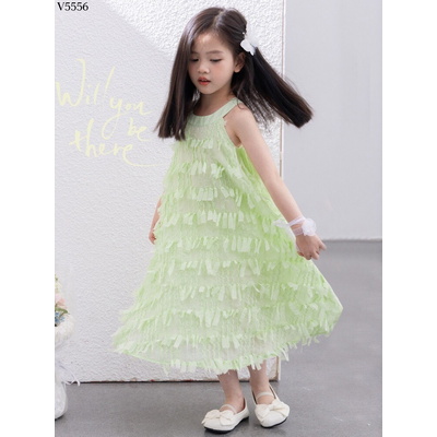 V5556 VÁY CỔ YẾM BÉ GÁI