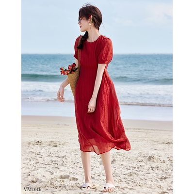 VM1616 VÁY CỔ TRÒN DÁNG DÀI CHO NỮ