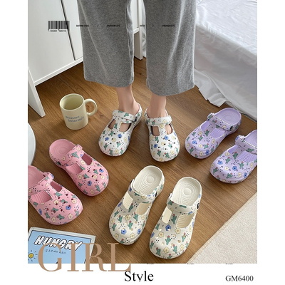 GM6400 SỤC CROCS HOA LÁ CHO NỮ