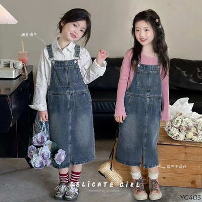 YG403 VÁY YẾM JEAN CHO BÉ