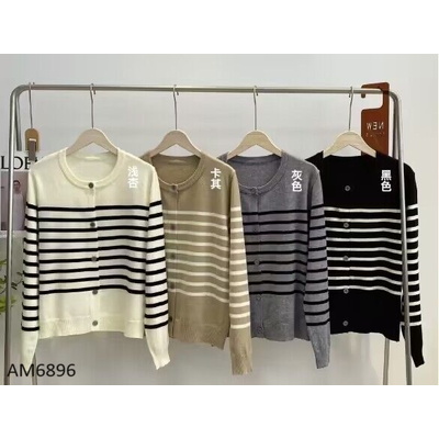 AM6896  ÁO LEN CARDIGAN KẺ